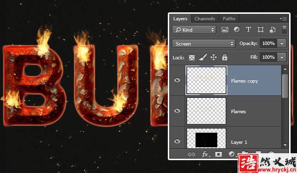 教你用PS制作炫酷燃燒藝術(shù)文字圖片效果