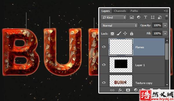 教你用PS制作炫酷燃燒藝術(shù)文字圖片效果