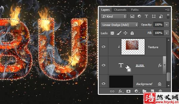 教你用PS制作炫酷燃燒藝術(shù)文字圖片效果